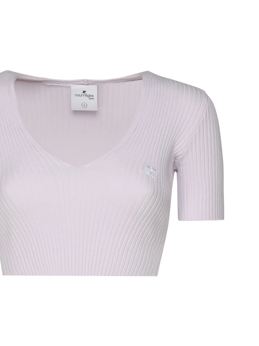 V-Neck Cropped Knitted Top