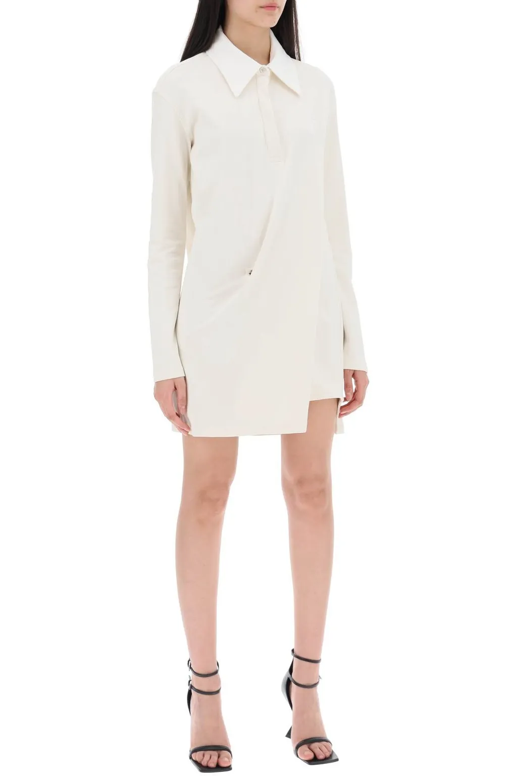 Twist Long-Sleeved Polo Dress