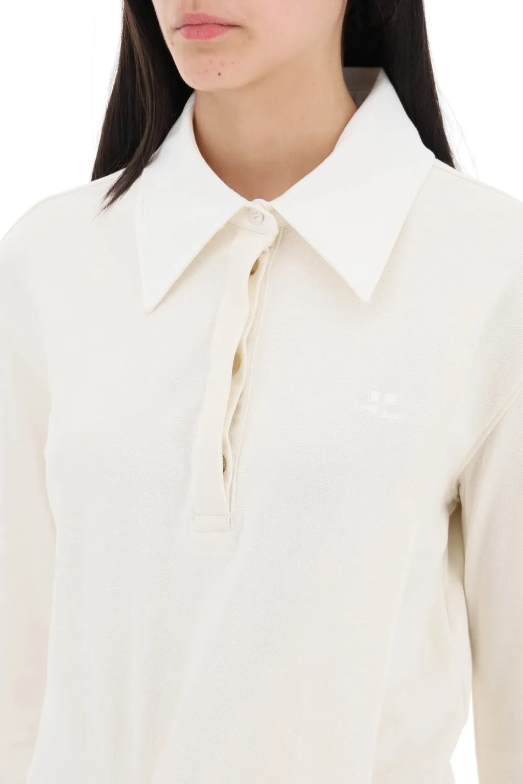 Twist Long-Sleeved Polo Dress