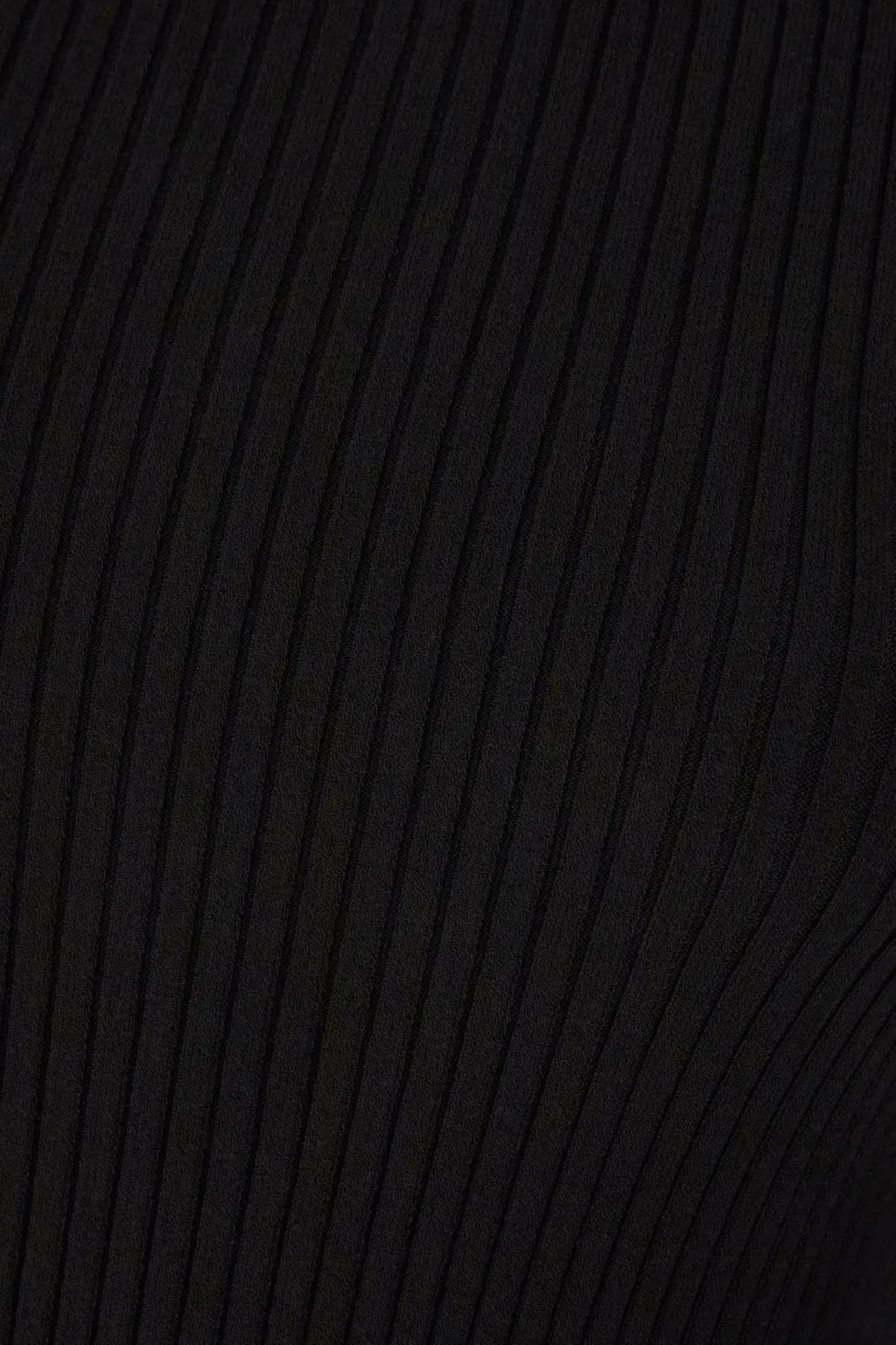 Shoulers Rib Knit Long Dress
