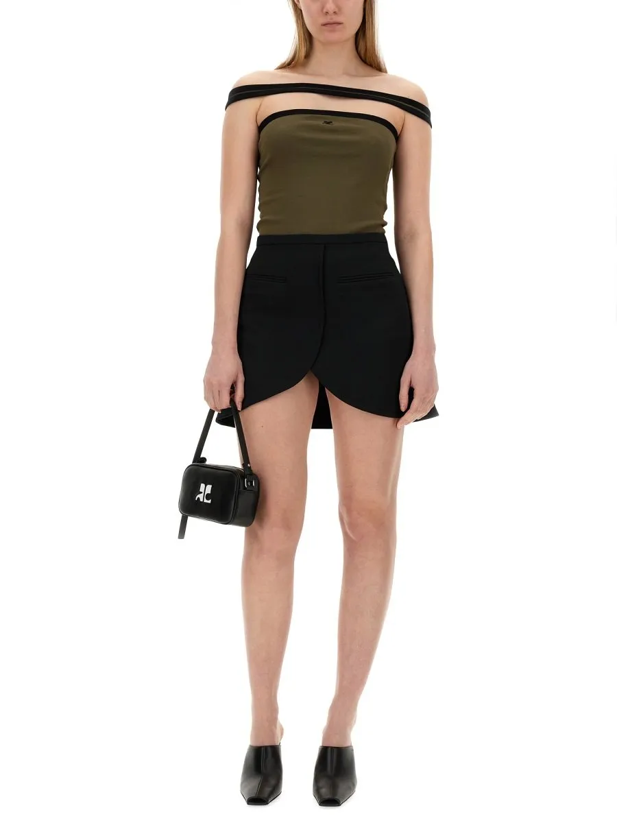Ellipse Twill Mini Skirt