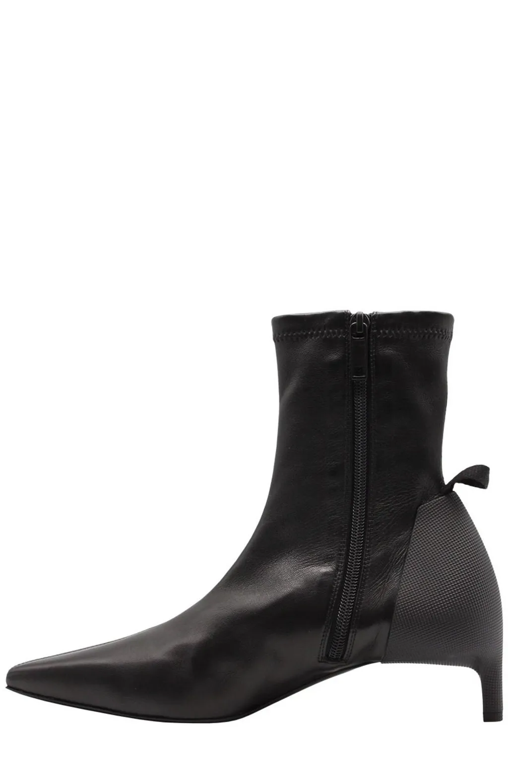 Scuba Stretch Leather Ankle Boots