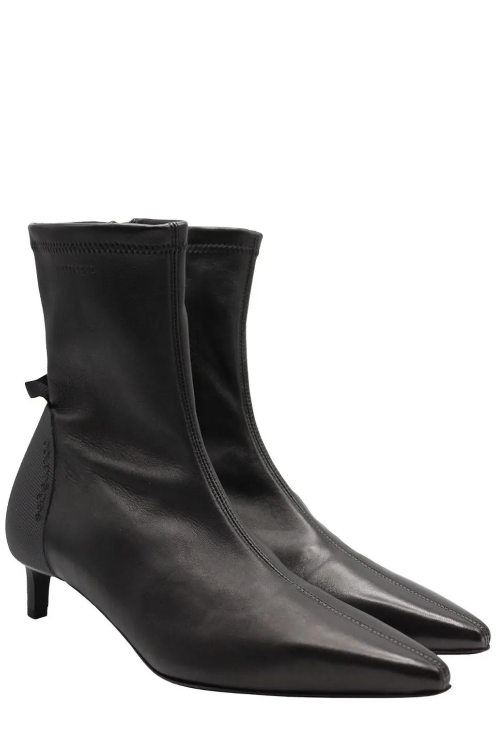 Scuba Stretch Leather Ankle Boots