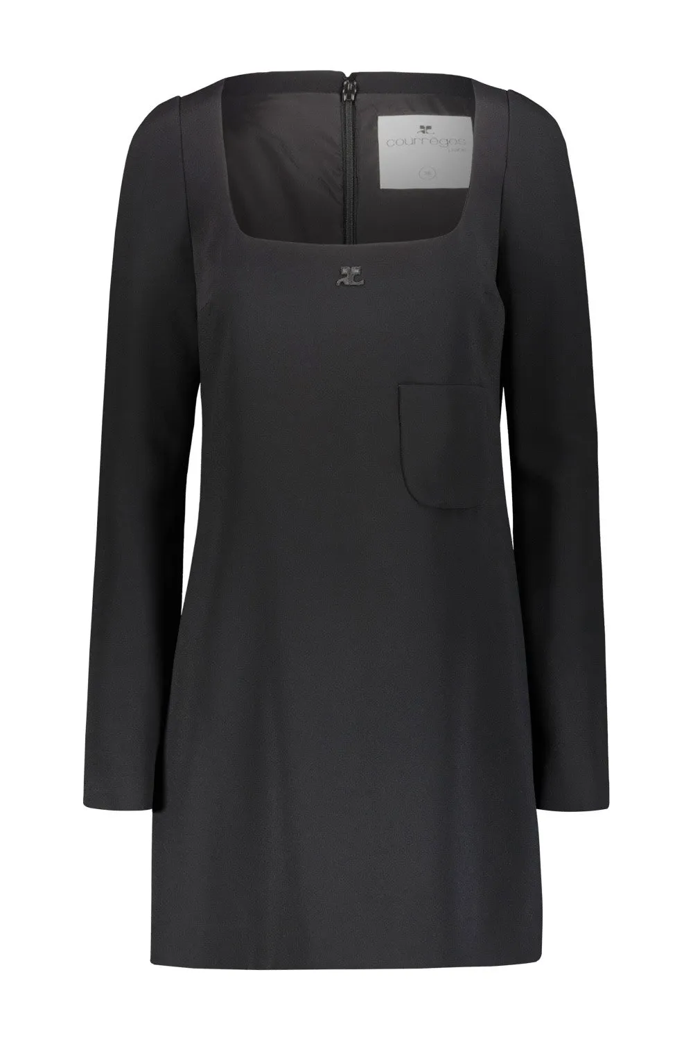 Crepe Single Pocket Mini Dress