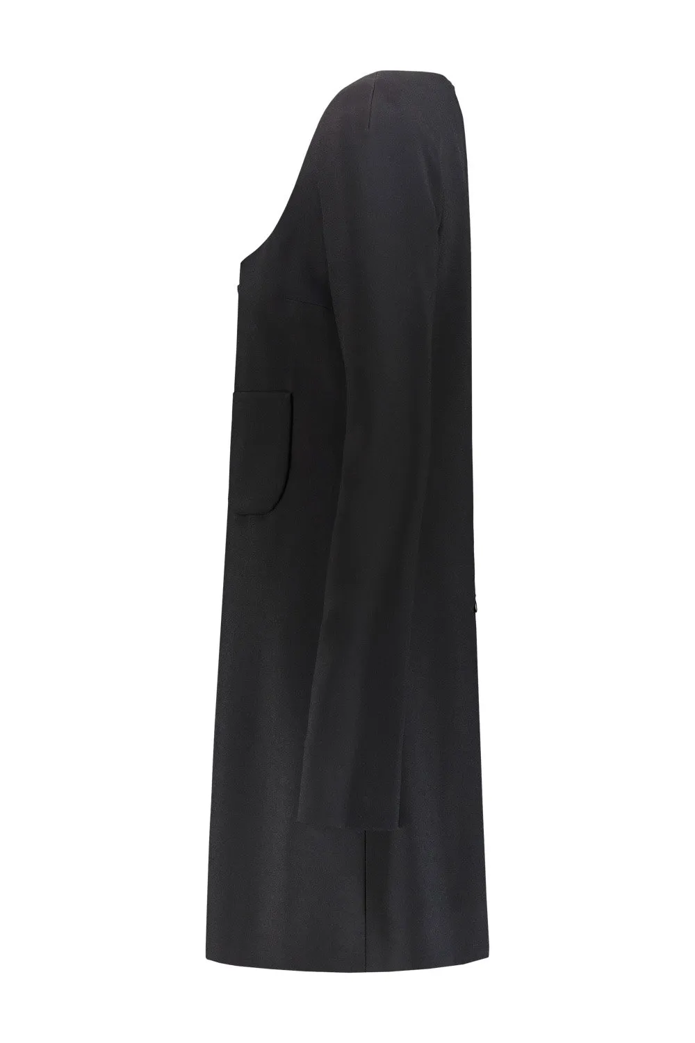 Crepe Single Pocket Mini Dress