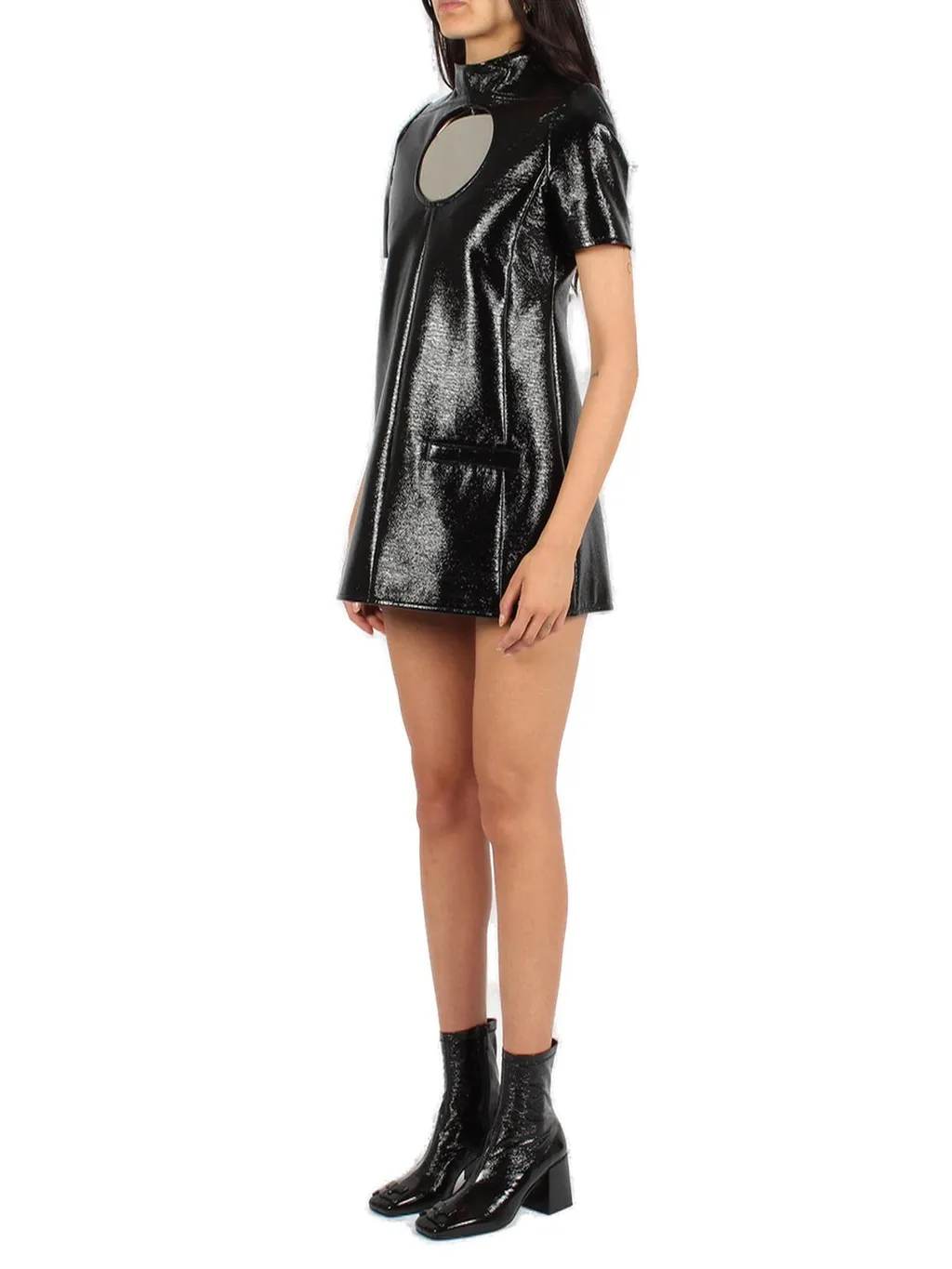 Cut-Out Short-Sleeved Mini Dress