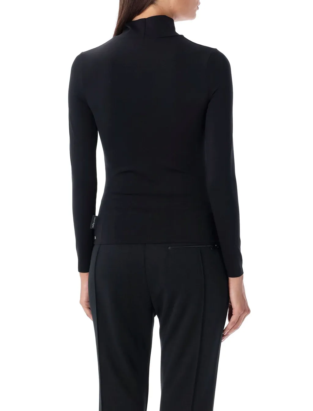 Techno Mock Neck Long-Sleeved T-Shirt