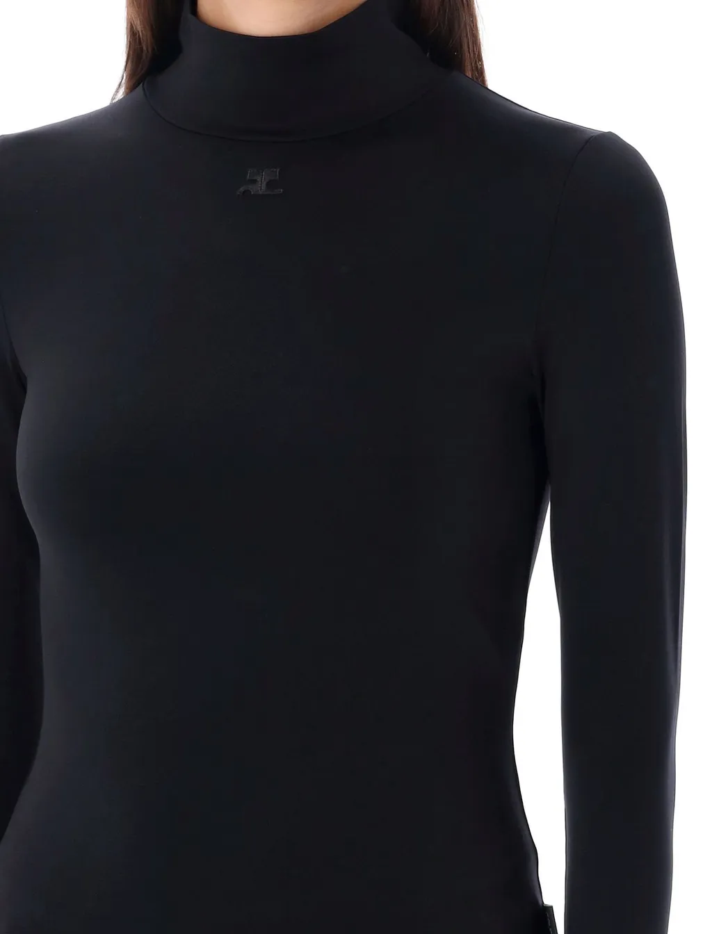 Techno Mock Neck Long-Sleeved T-Shirt