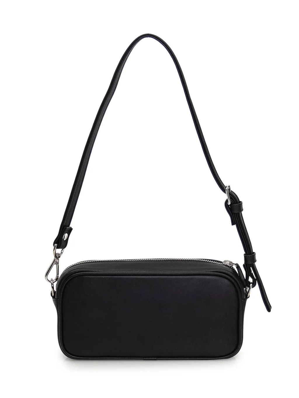 Logo Detailed Zipped Shoulder Bag