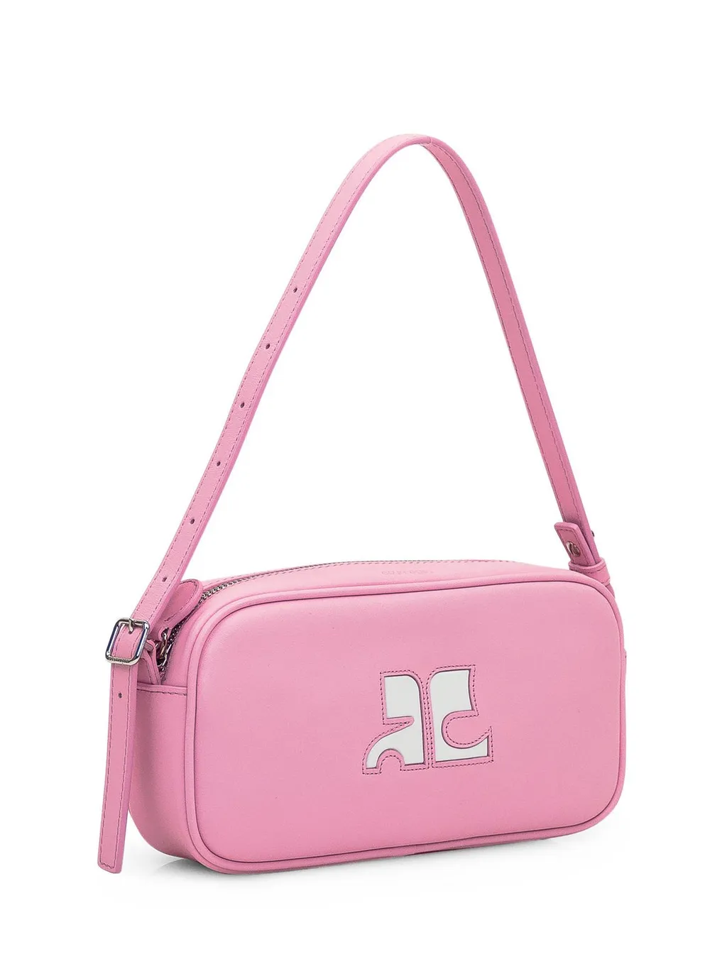 Logo Patch Zip-Up Shoulder Bag