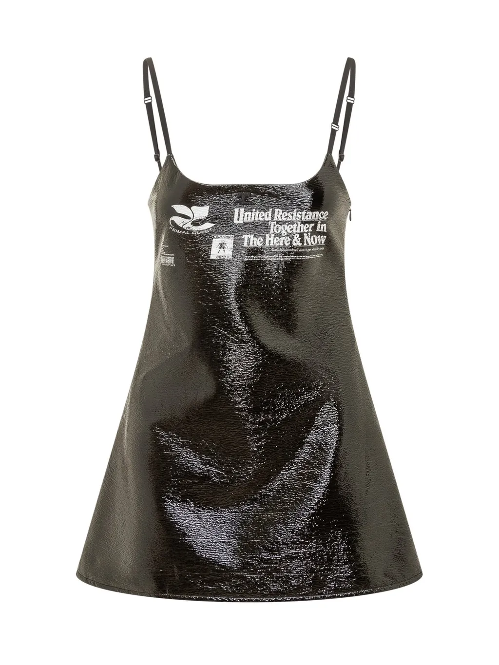 Resistance Vinyl Mini Slip Dress