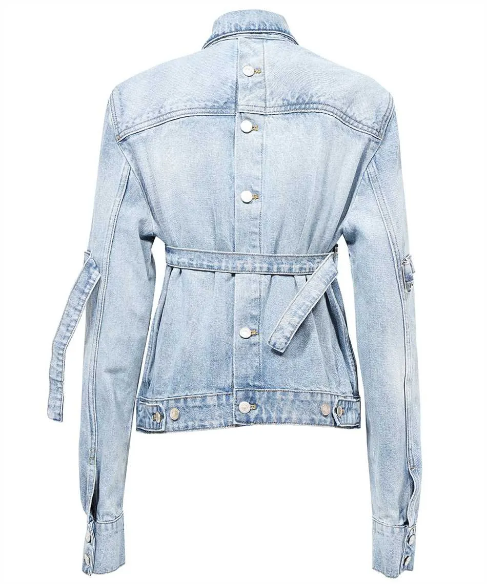 Collared Button-Up Denim Jacket