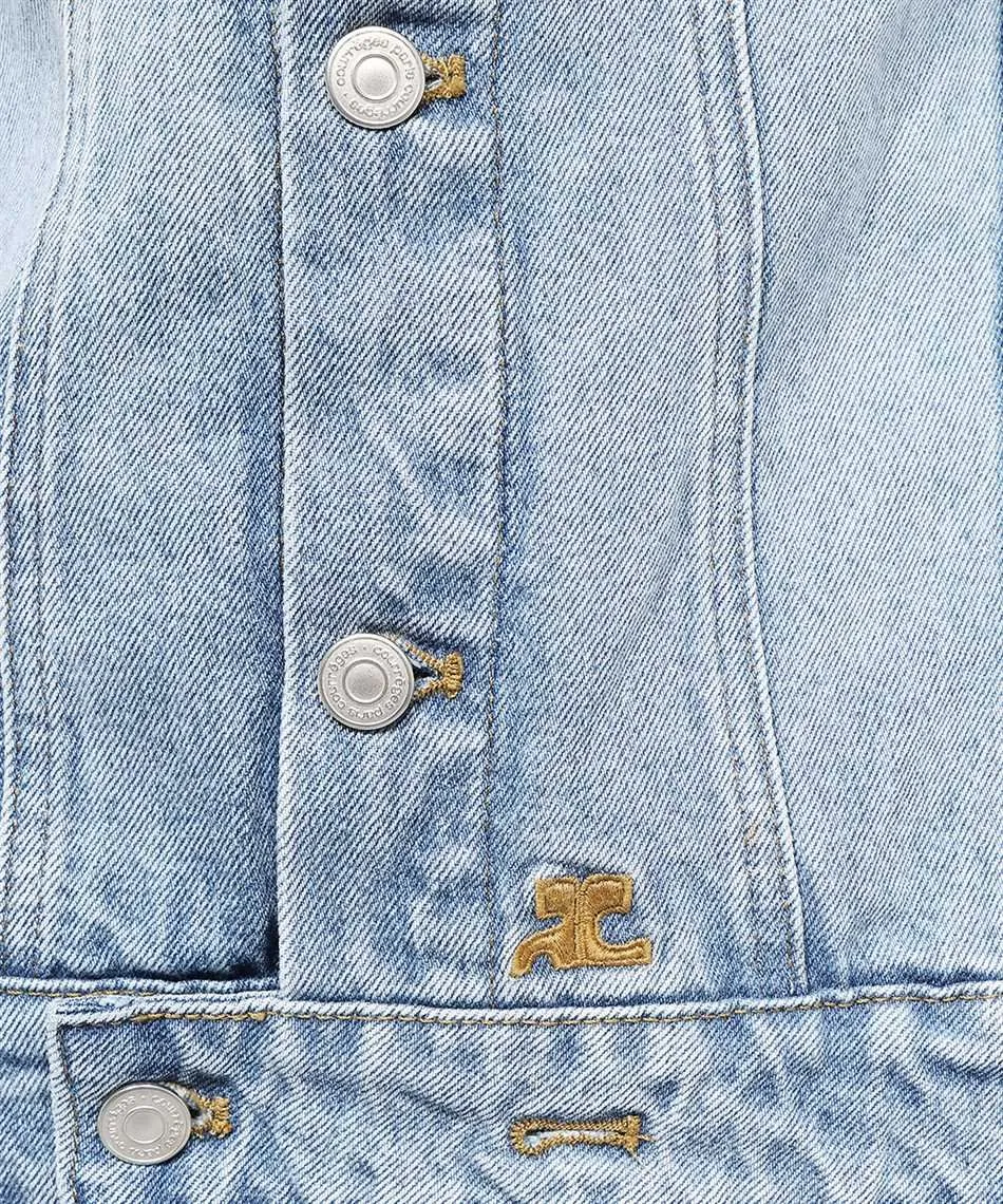 Collared Button-Up Denim Jacket