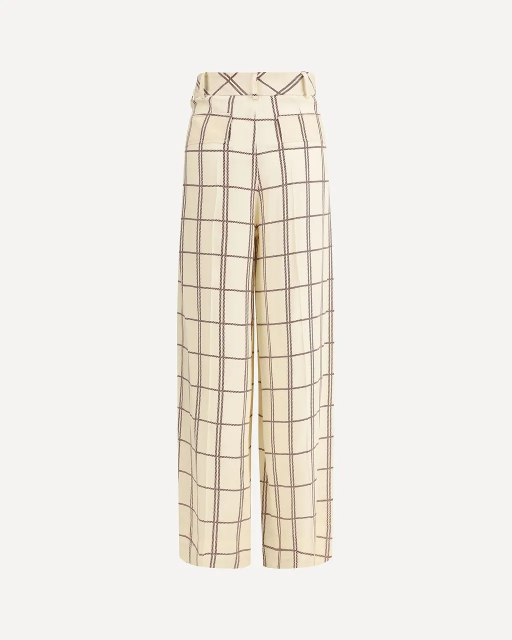 Travel Check Wide-Leg Pants