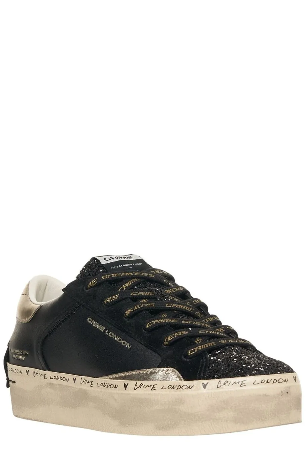 Distressed Platform Sneakers