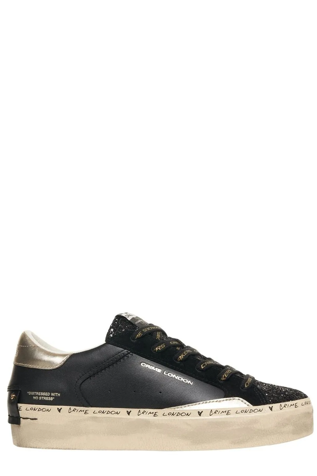 Distressed Platform Sneakers