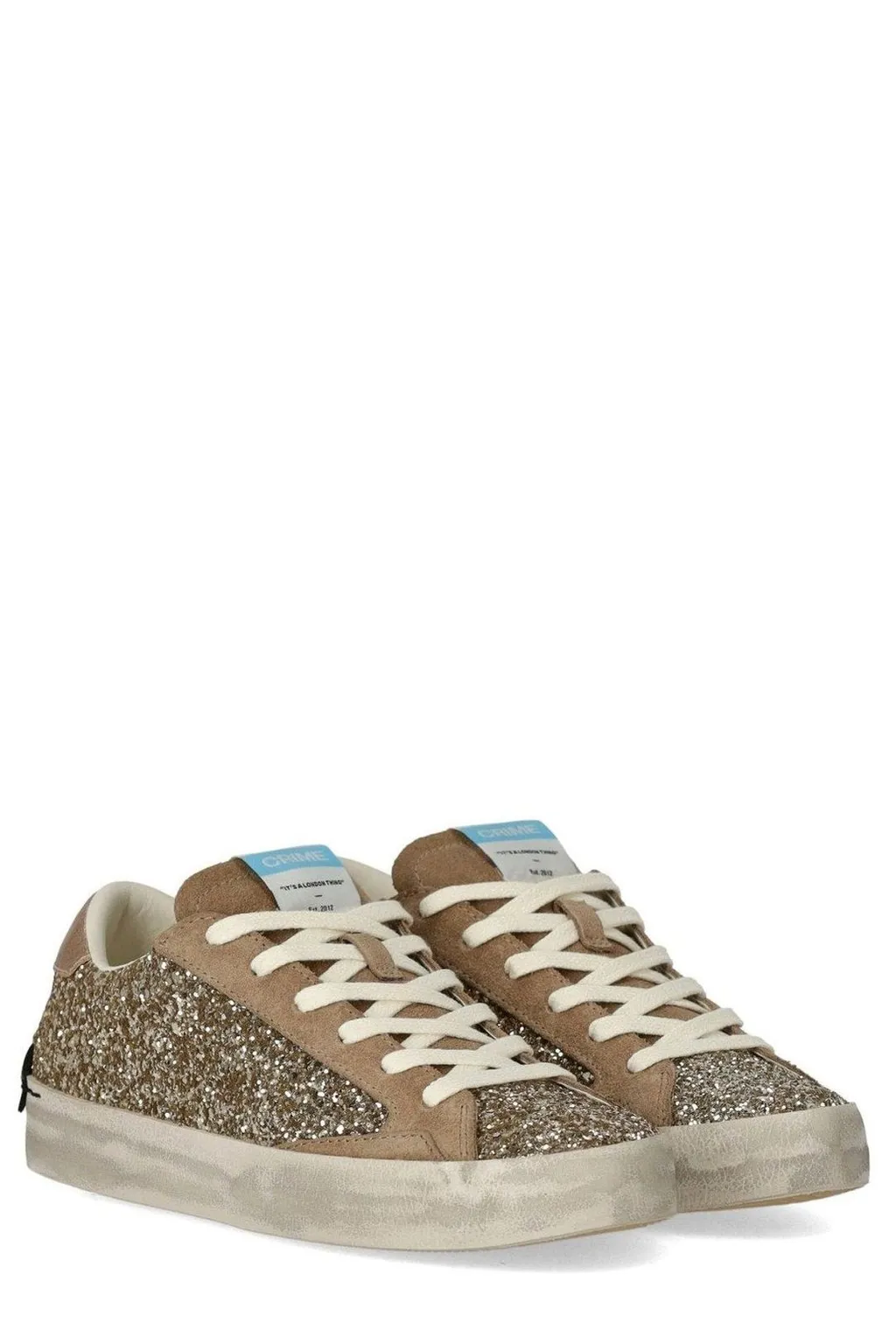 Embellished Distressed Sneakers