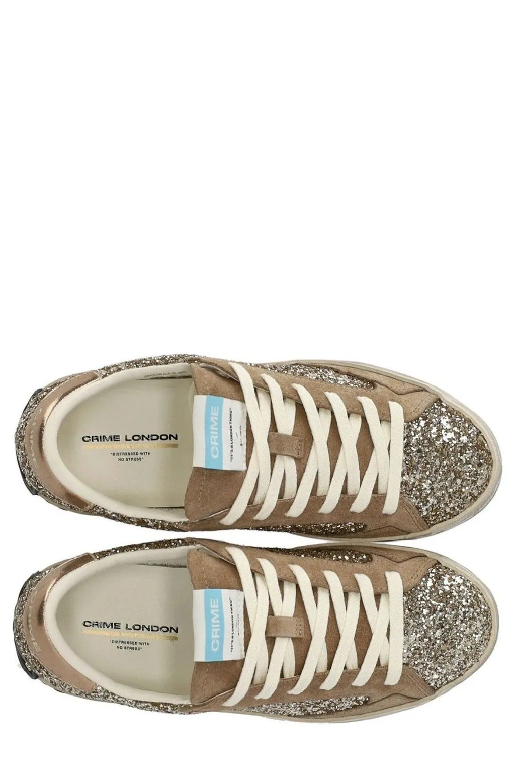 Embellished Distressed Sneakers