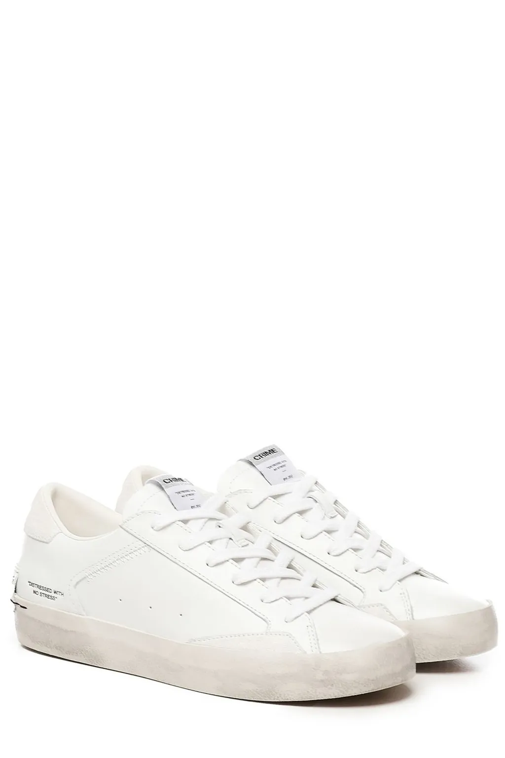 Distressed Lace-Up Sneakers