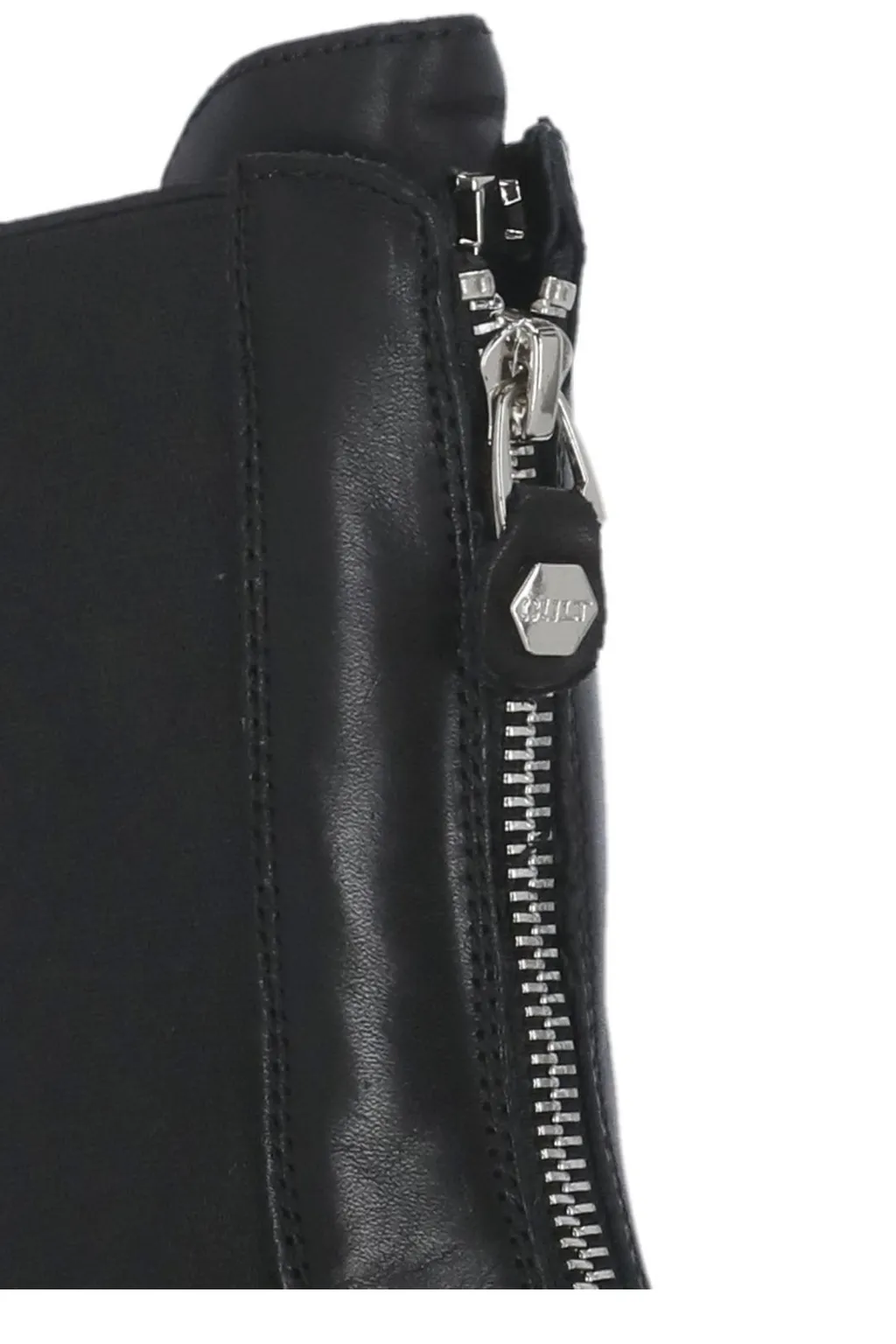 Front Zipped Panelled Boots