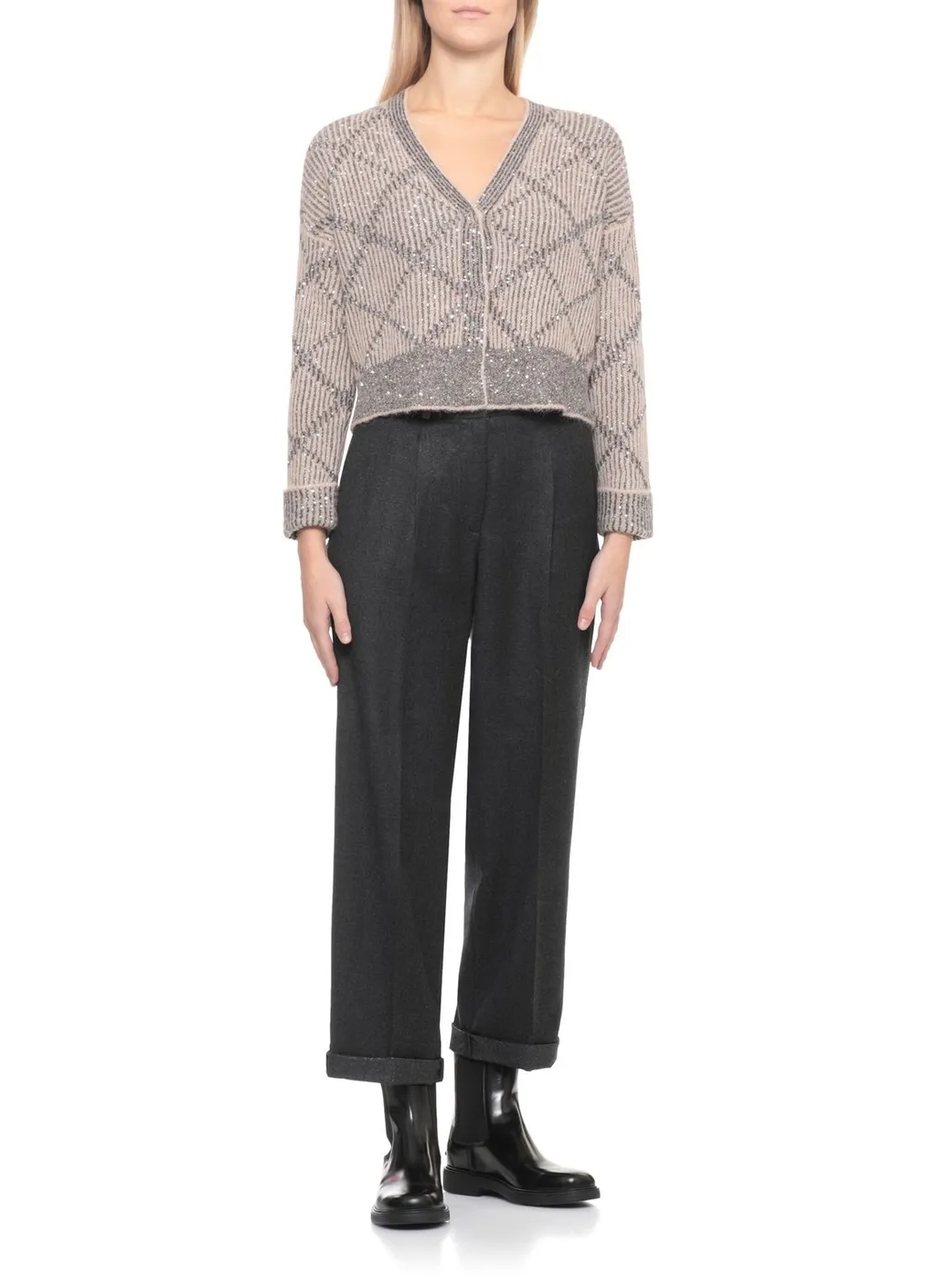 Paillette V-Neck Cardigan