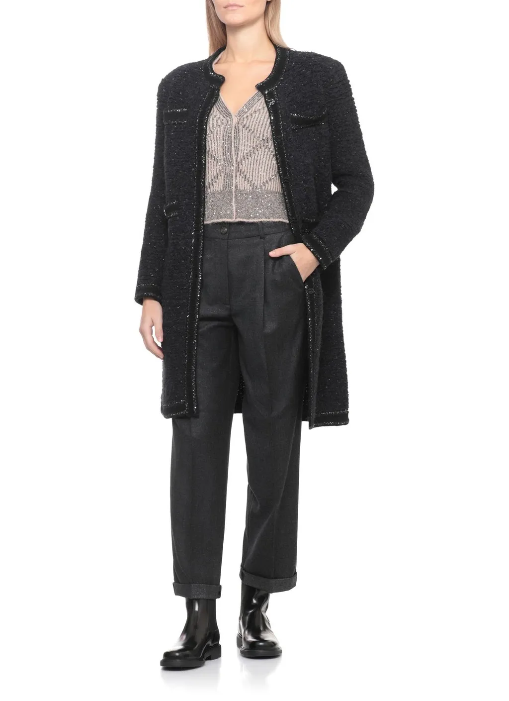 Paillette V-Neck Cardigan