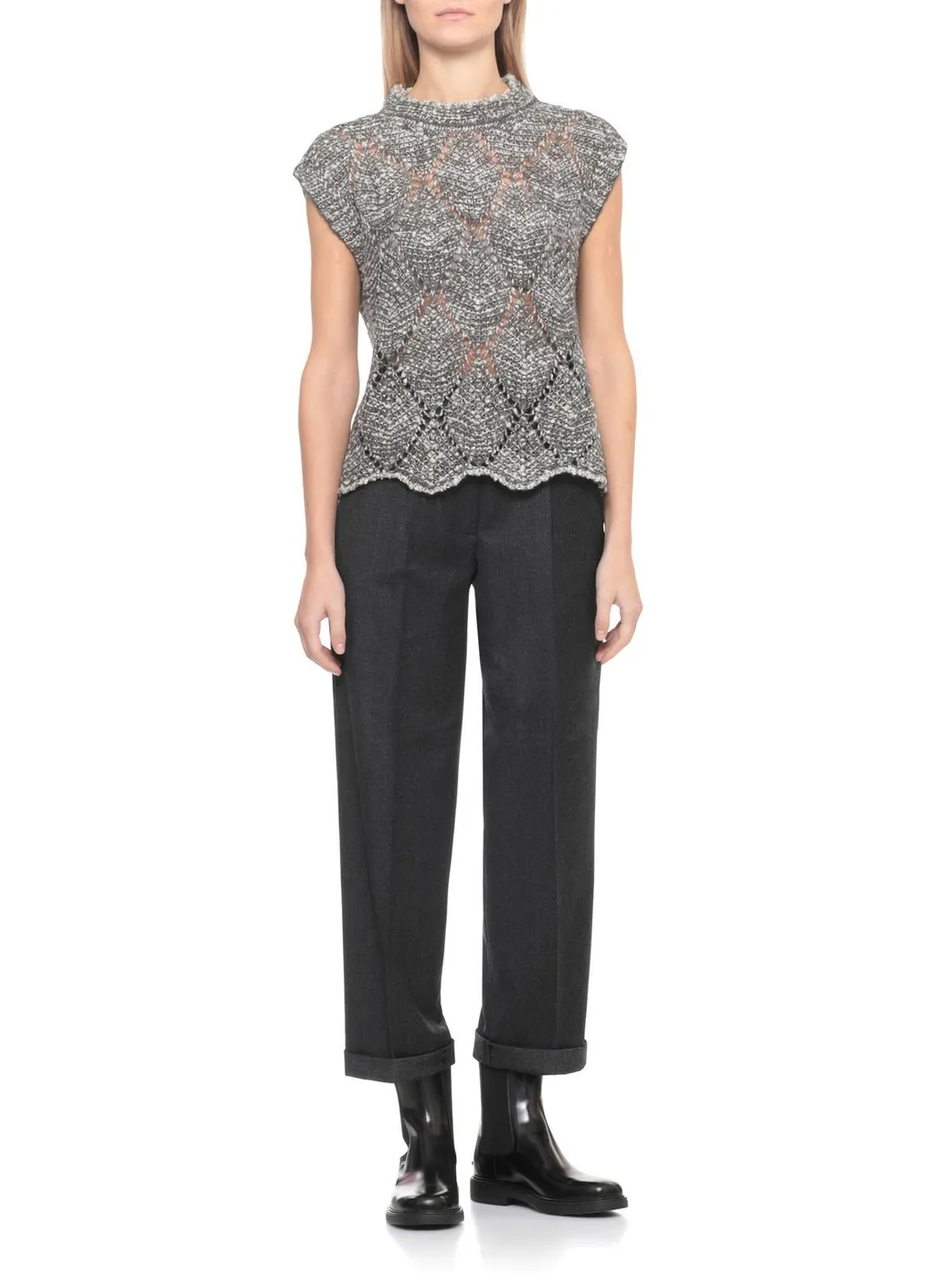 Perforated Lurex Knitwear