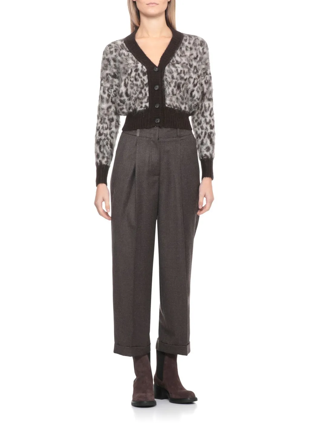 Leopard Knit Cardigan
