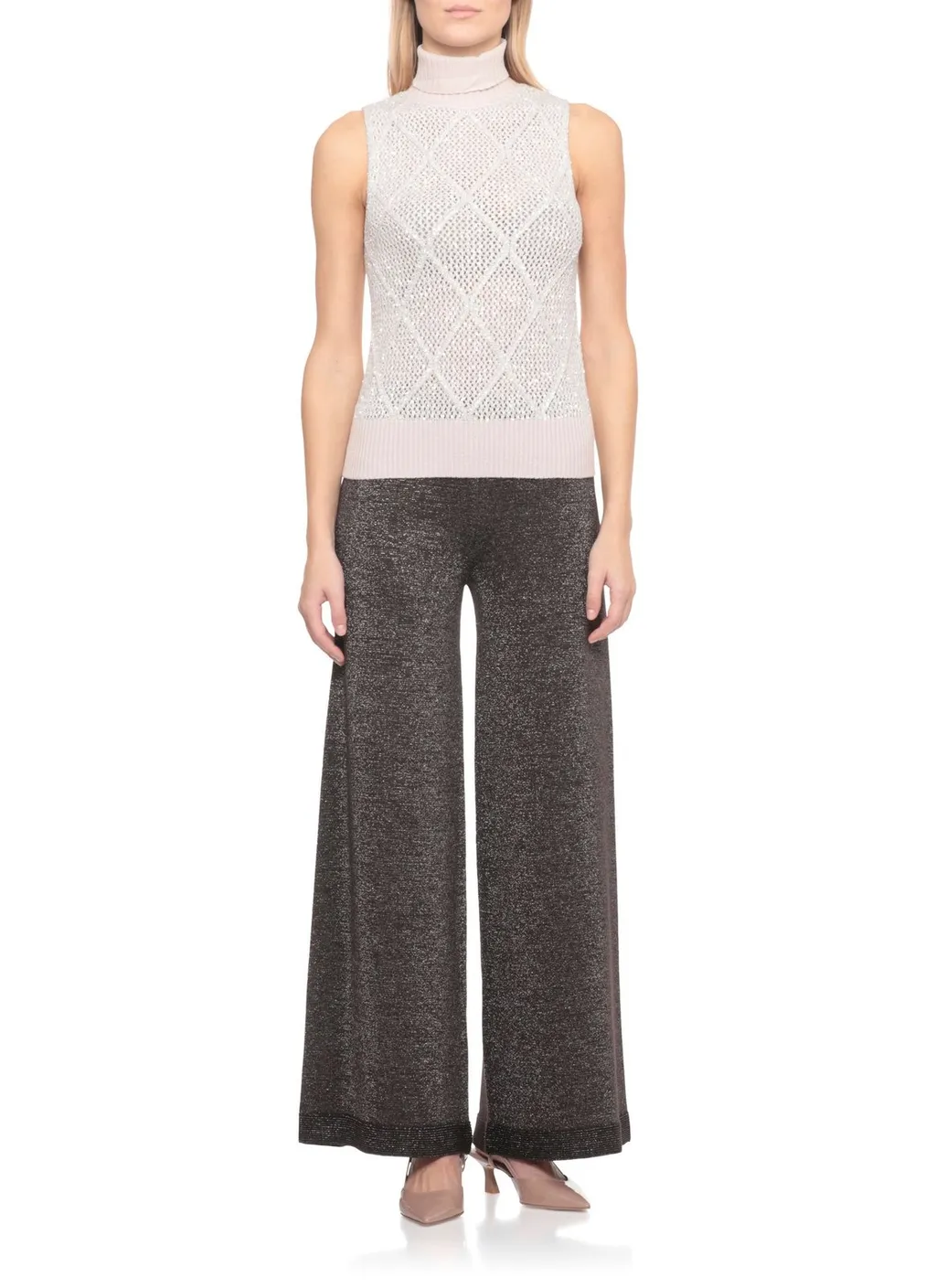 Sequined Sleeveless Knitwear