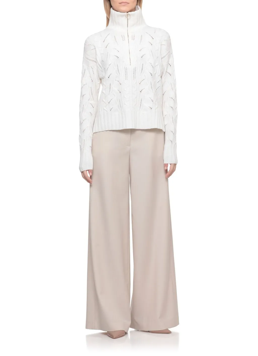 Woven High Neck Knitwear
