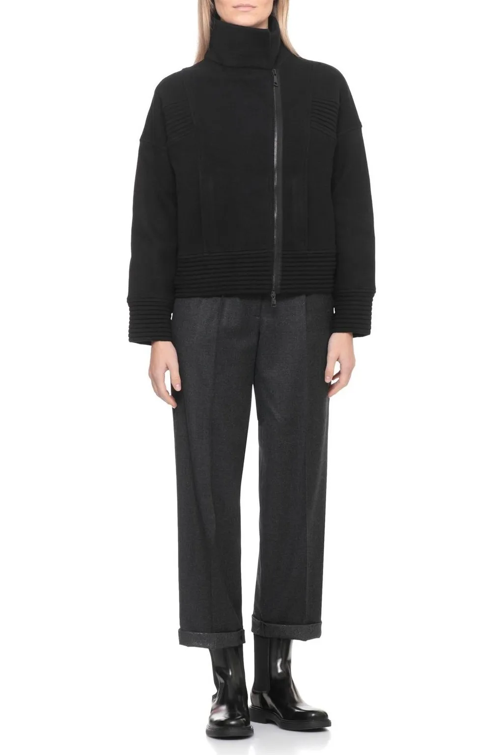 Zip-Front Wool Jacket
