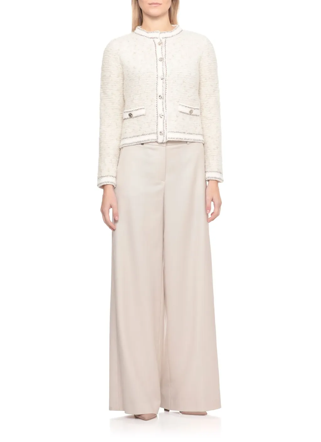 Sequined Button-Up Knitwear