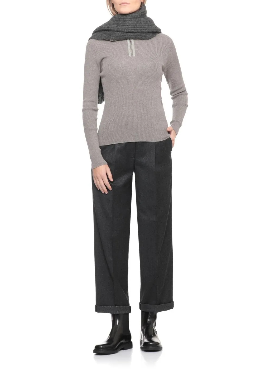 Ribbed Zip Knitwear