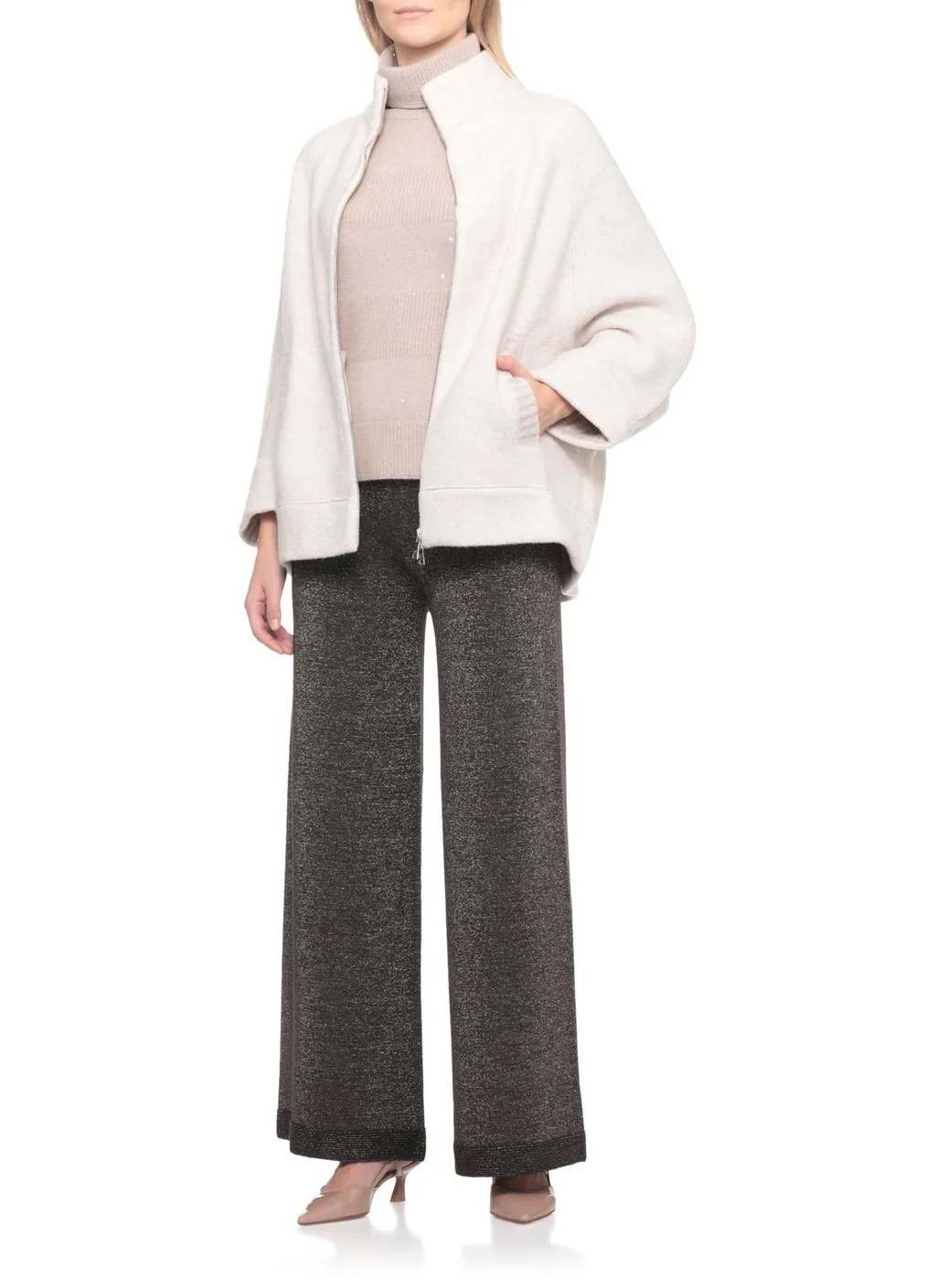 Sequined High-Neck Knitwear
