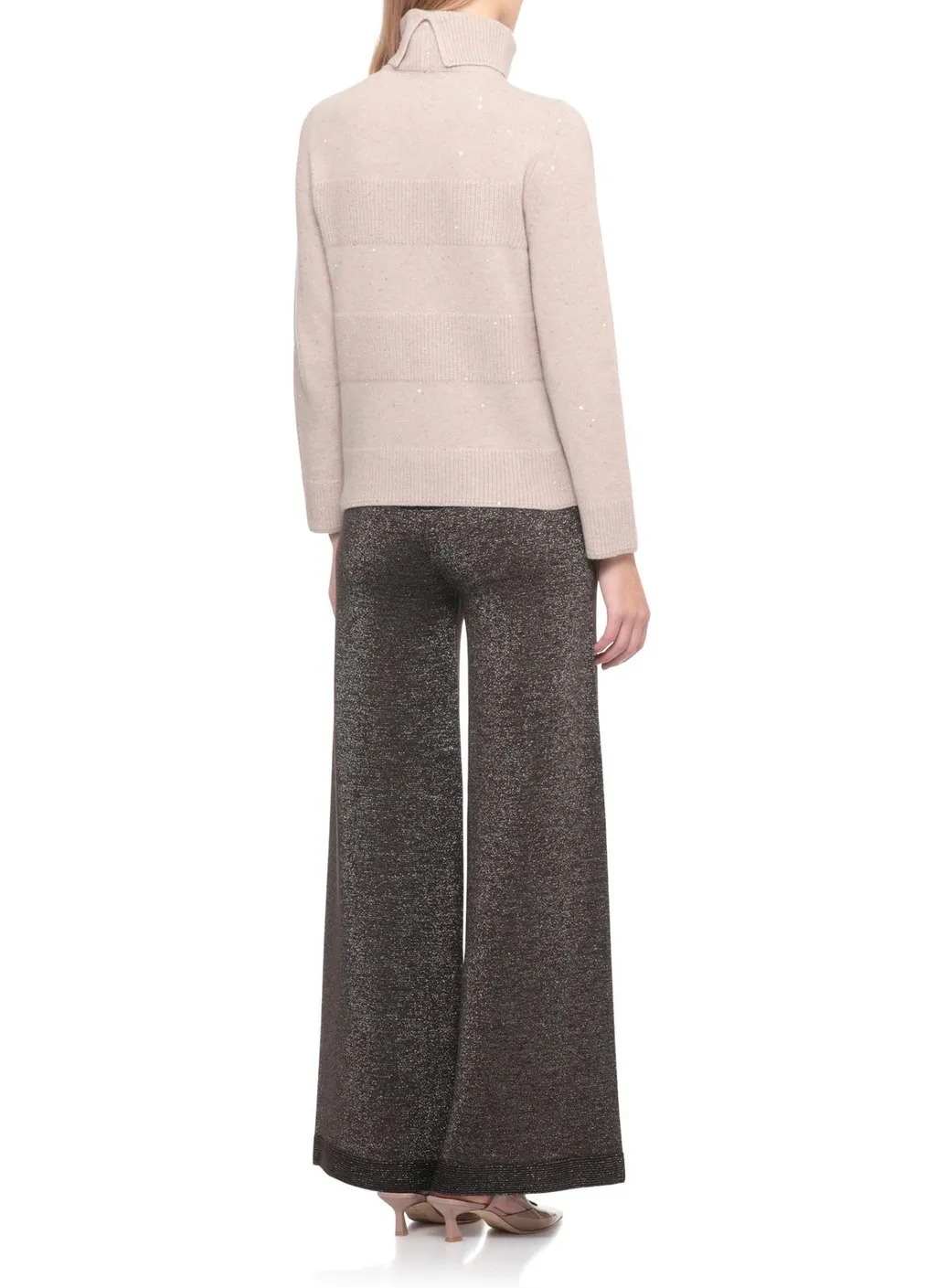 Sequined High-Neck Knitwear