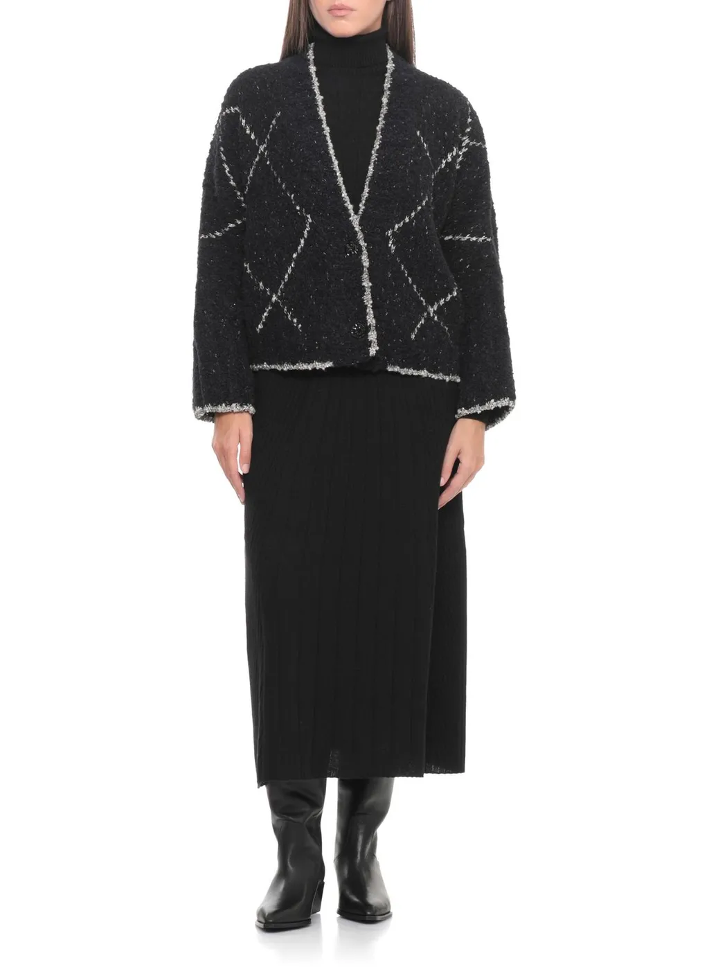 Geometric Pattern Cardigan