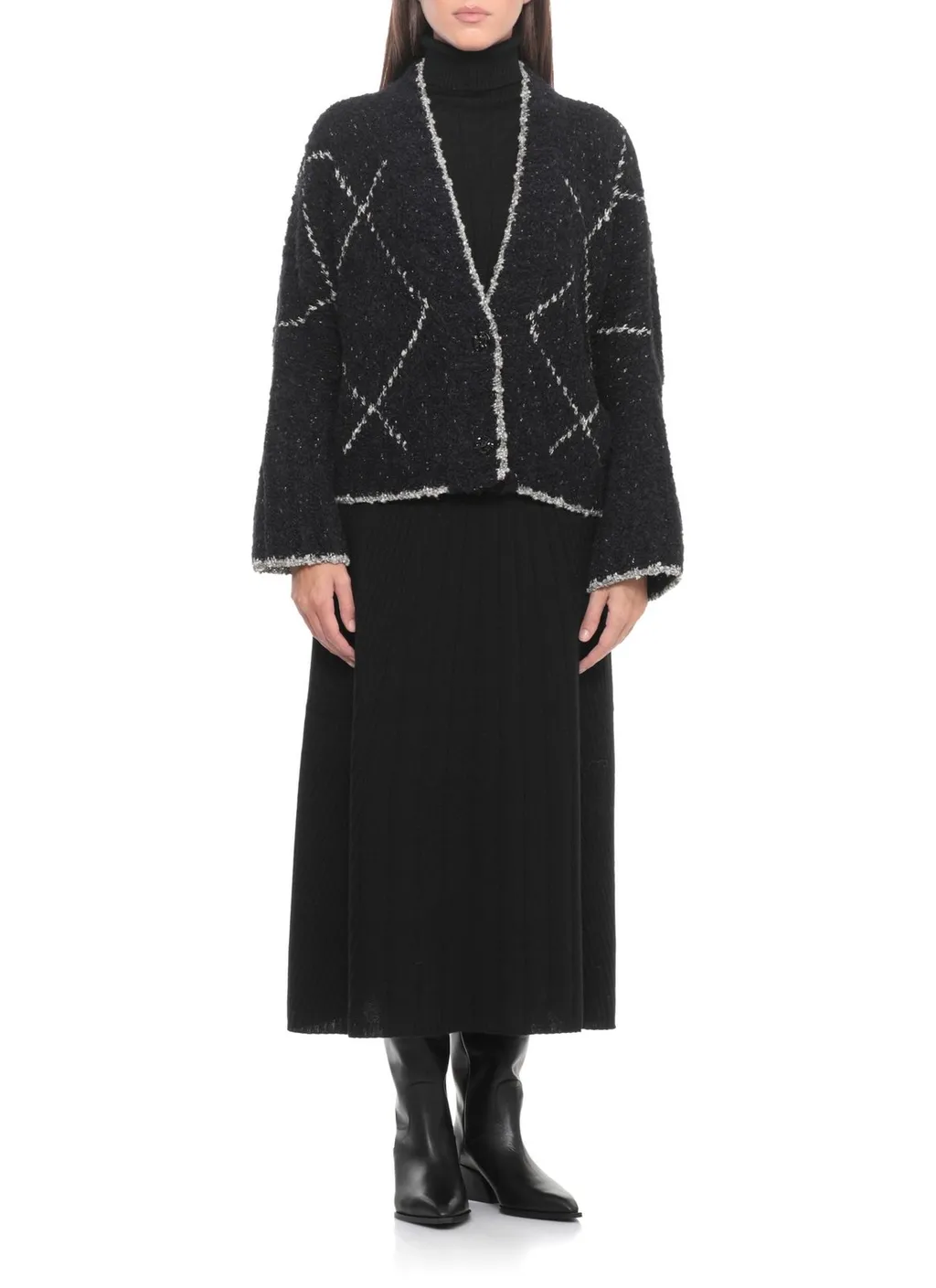 Geometric Pattern Cardigan