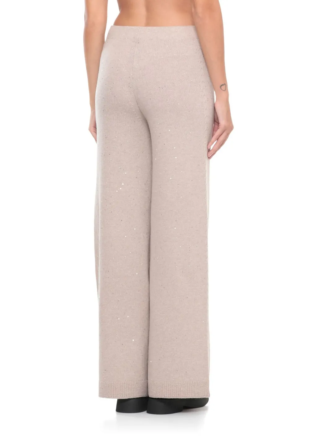 Sequined Elastic-Waist Pants