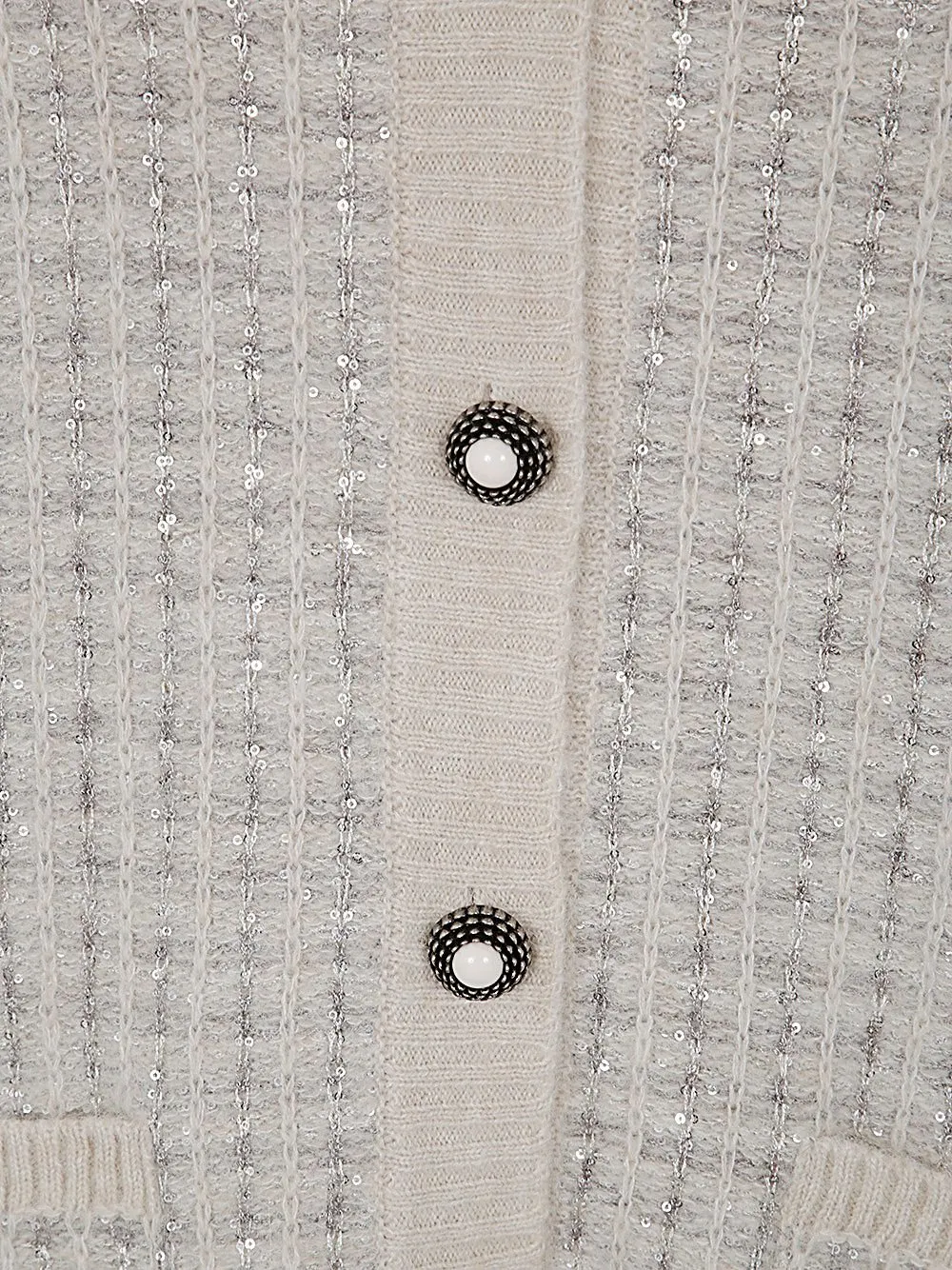 Check Crystal Cardigan