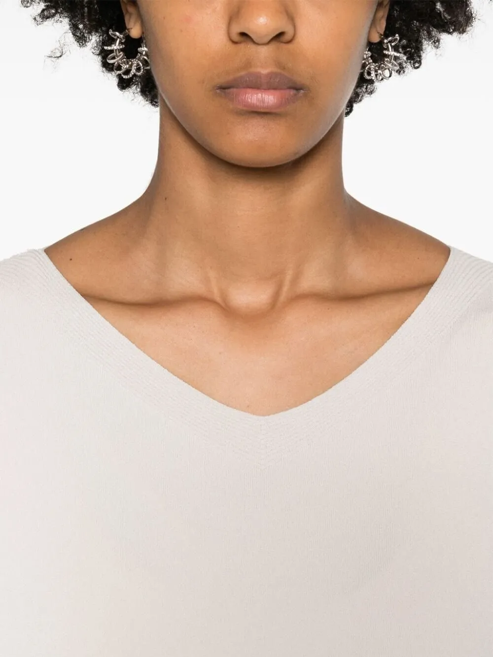 V-Neck Long Sleeve Top