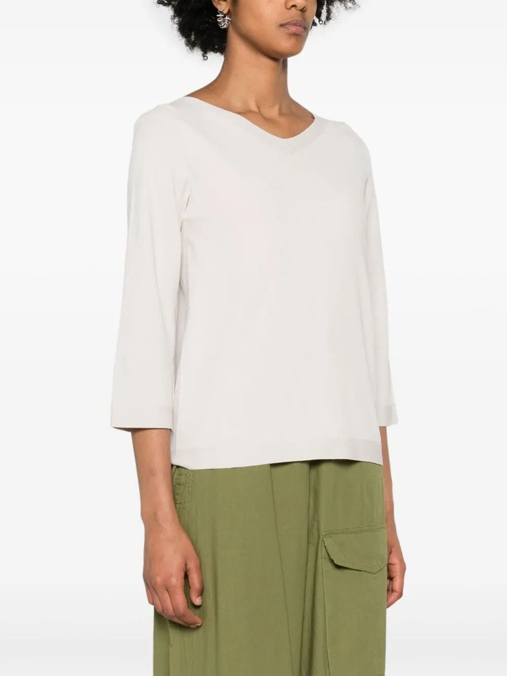 V-Neck Long Sleeve Top