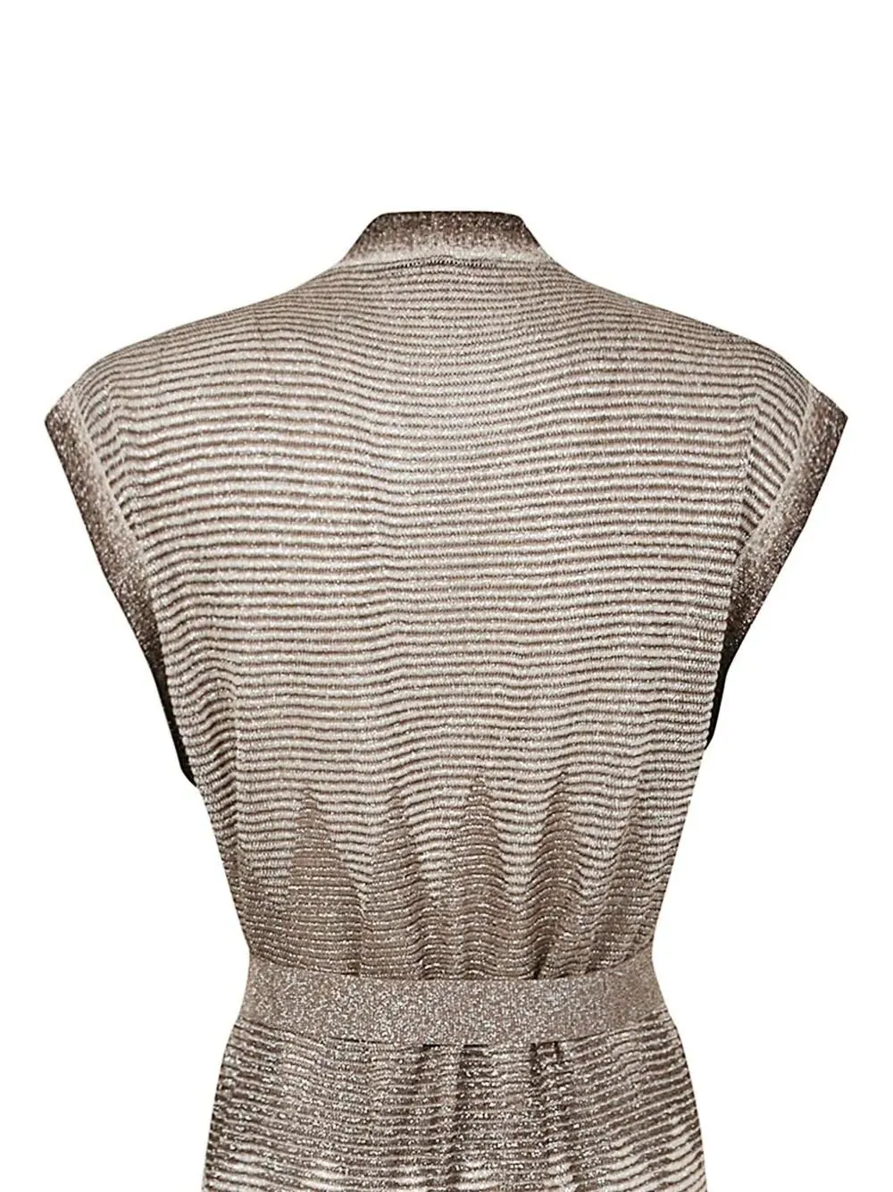 Chevron Knit Belted Dress
