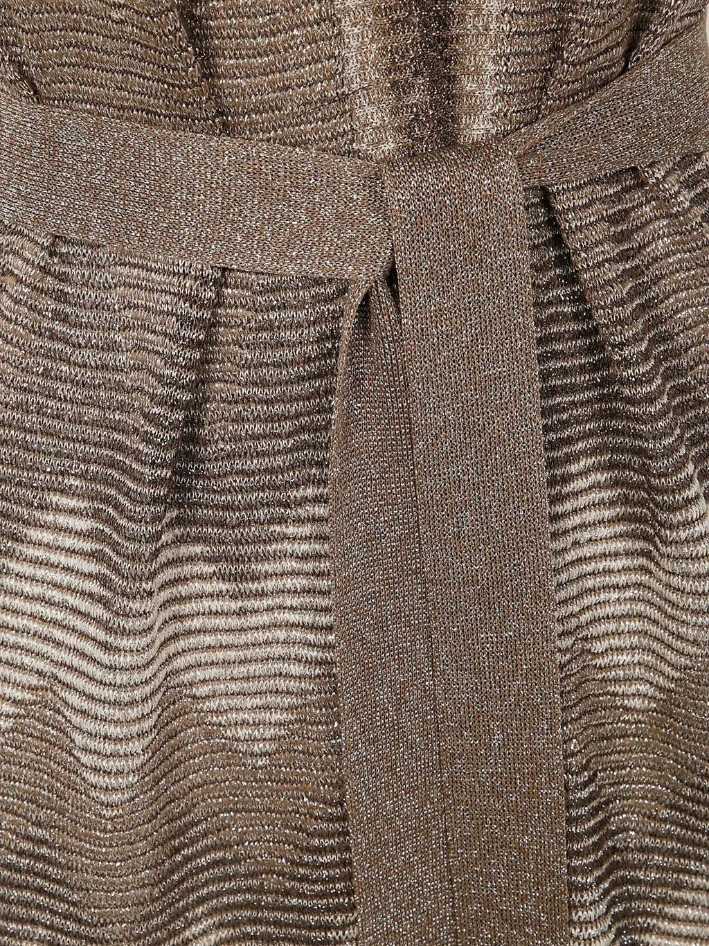 Chevron Knit Belted Dress