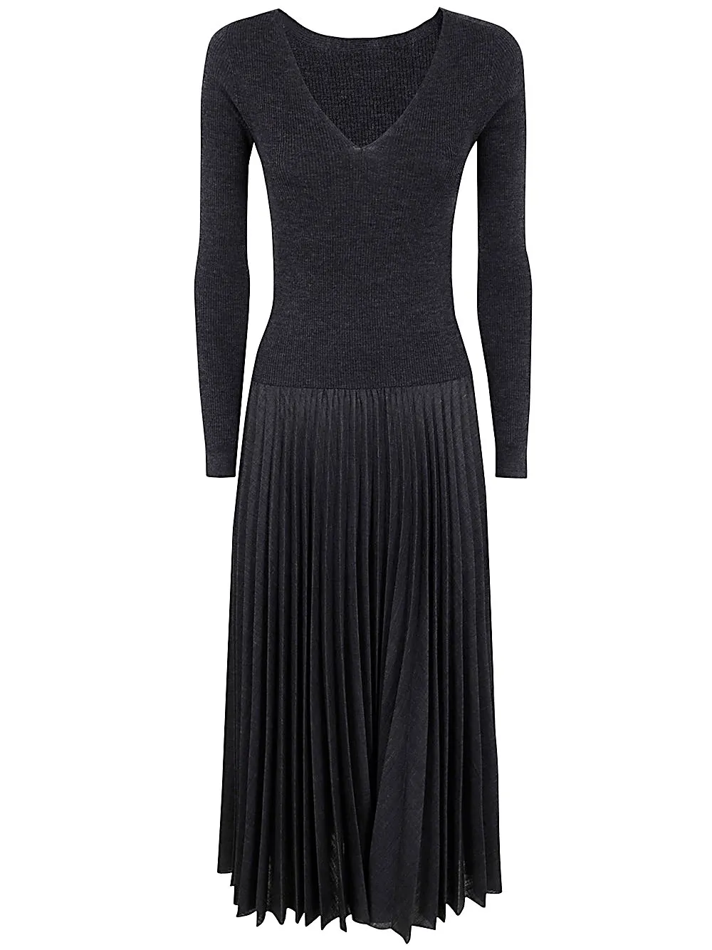 Pleated Knit Dress