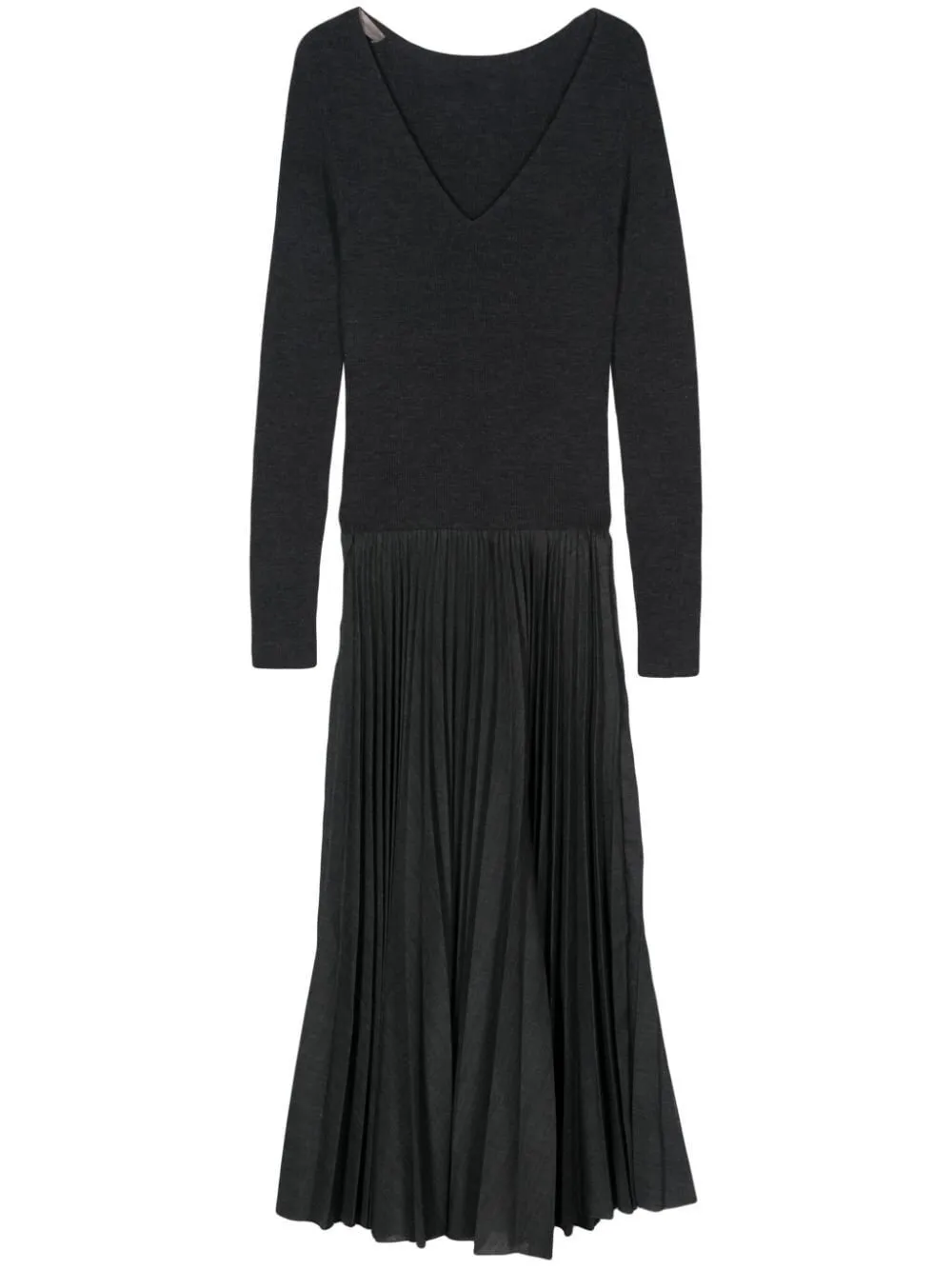 Pleated Knit Dress