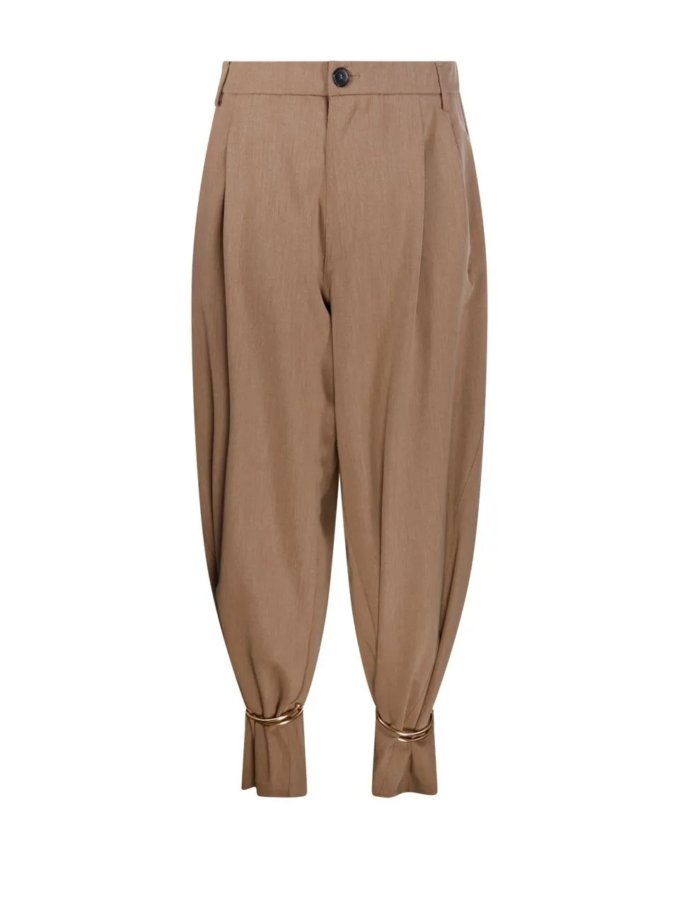 Phebe Cuff-Adorned Wide-Leg Pants