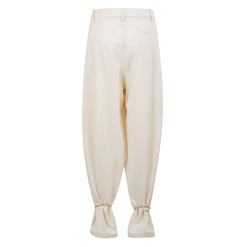 Phebe Cuff-Adorned Wide-Leg Pants