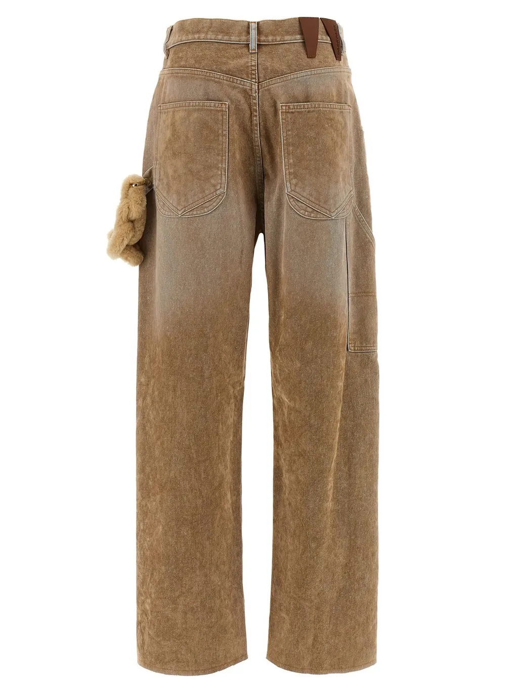 Lisa Chain Adorned Loose Fit Carpenter Flock Jeans