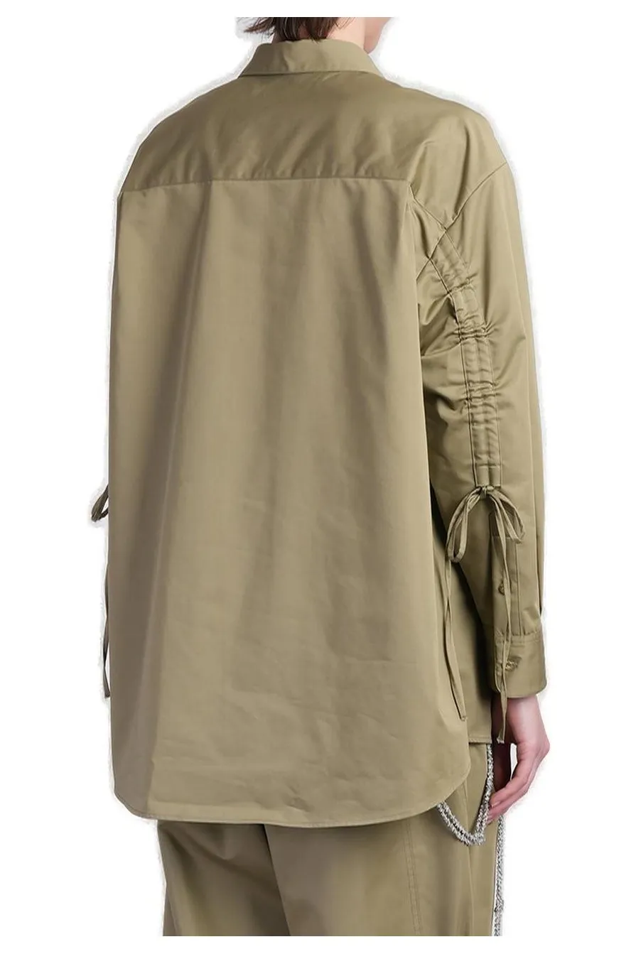 Keanu Tech Satin Rouche Shirt