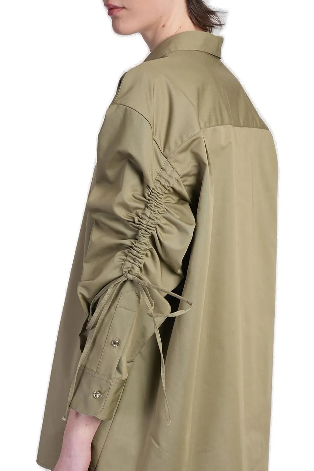 Keanu Tech Satin Rouche Shirt